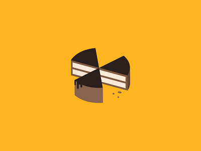 Yellowcake Games marque branding cake illustration logo nuclear