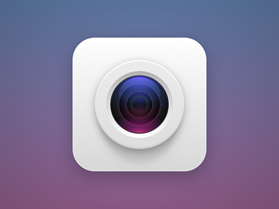 Camera icon android camera gradient icon lens photos reflection theme