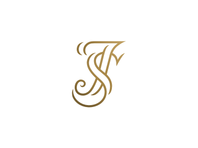 js monogram letter lines logo mark monogram type