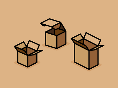 Boxes box card cardboard icon packaging shadows