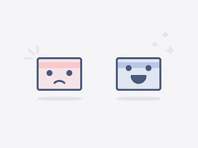 Sad and Happy Cards card finance happy icons illustration outline sad