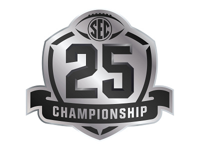 SEC 25th Football Championship Logo 25 football sec