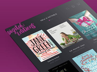 Digital Editions reading app tablet ui ux