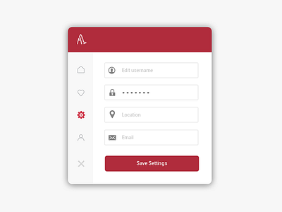 Daily UI #005 - AeroShrk Settings daily edit interface menu setting settings ui ux