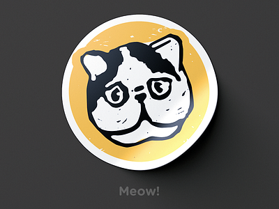 Exotic Cat Sticker cat cute meow sticker stickermule