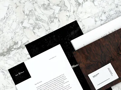 Werk and Woord Branding brand identity branding letter logo logotype stationery visual identity