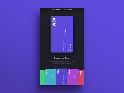 004 — Credit Cards card credit daily100 dailyui flat minimal pay ui visa wallet