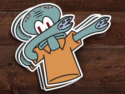 Dabbing Squidward dab meme squidward sticker