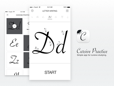 Cursive Practice app cursive ios letter mobile practice sketch study write