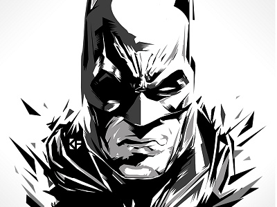 Shattered Knight angry batman broken comic dark knight dc illustration