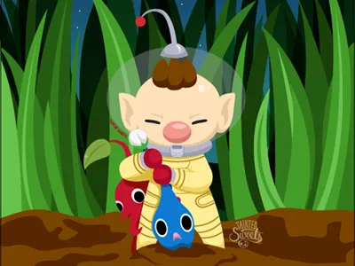 Olimar fan art illustration nintendo olimar pikmin vector videogames
