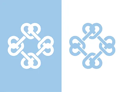 Pretzels blue mark pretzels simple snack twist vector