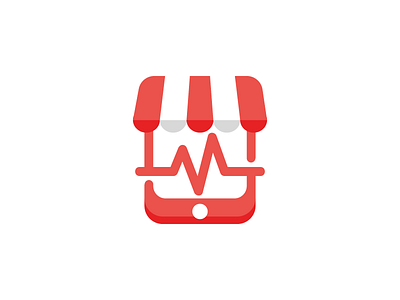 Mobile Shop & Repair Icon icon mobile red repair shop store