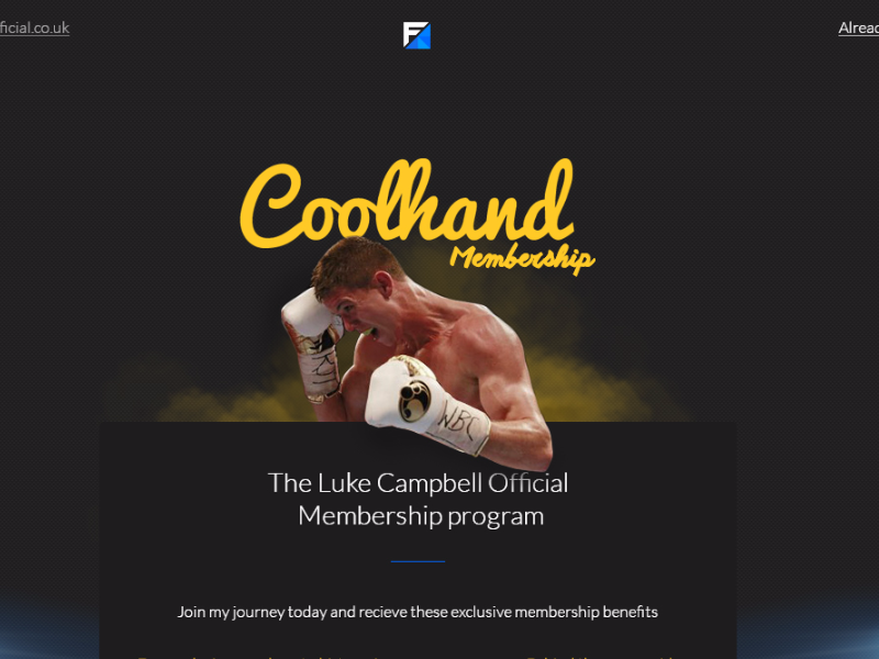 Sports membership boxing campbell coolhand login luke membership system website
