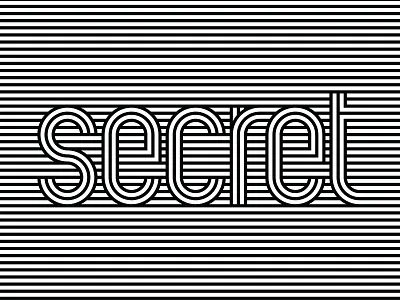 Secret art black lines op secret white