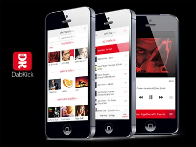 Dabkick Music ios music ui ux