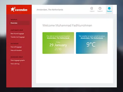 Dashboard airport app dashboard flat luggage ui ux