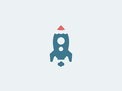 Rocket Design creative logo pencil rocket space