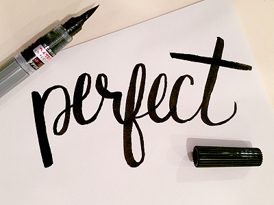 Anything but Perfect brush pen brush type hand type