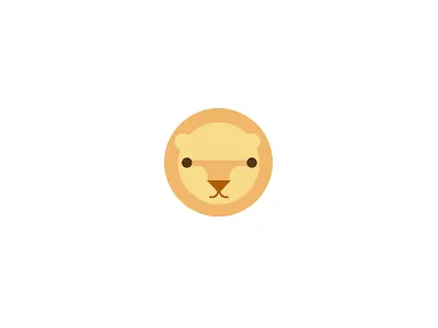 Lion child illustration lion round yellow