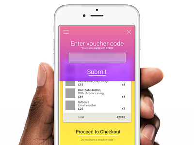 voucher code blur cards dailyui facebook hamburger menu mockup popup purple sketch voucher