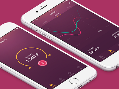 MyWallet app budgeting concept ios manage ui