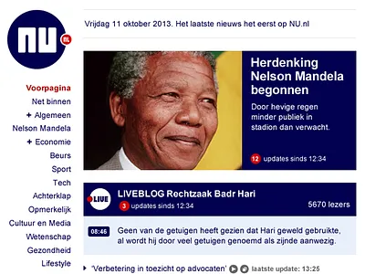 Responsive news website NU.nl news responsive webdesign