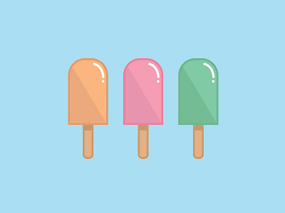 Summer colors hot popsicles summer sweet