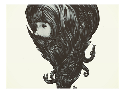 Steady Discovery art brush design feather graphic hair illustration ink pen print traditional