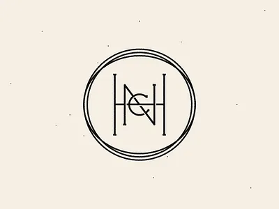 HNC lettering logo mark monogram texture typography