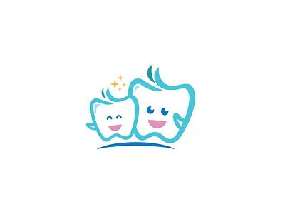 Dentistry cute dentistry fun kids logo simple teeth tooth