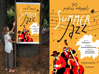 Summer Jazz Poster 2015d illustration jazz portola poster