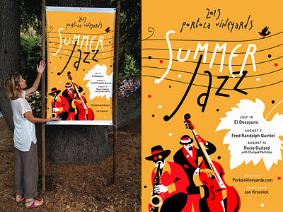 Summer Jazz Poster 2015d illustration jazz portola poster