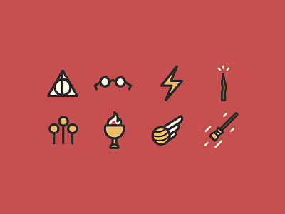 Wizarding World Icons harry potter hogwarts icon icons illustration snitch wizard