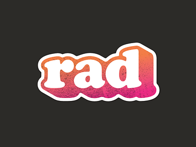 rad 80s cooper black rad sticker sticker mule