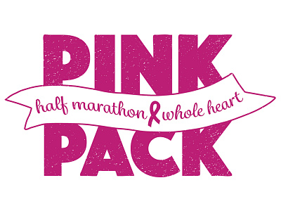 Pink Pack breast cancer charity lisa boccard breast cancer fund marathon pink race ribbon tshirt