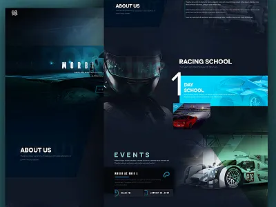 Landing Page color event landing logo page race racing responsive school web