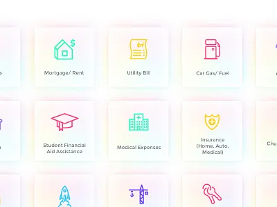 Select your campaign type. Category block campaign color crowdfunding design flat icons minimal mockups shadow type ui ux web website