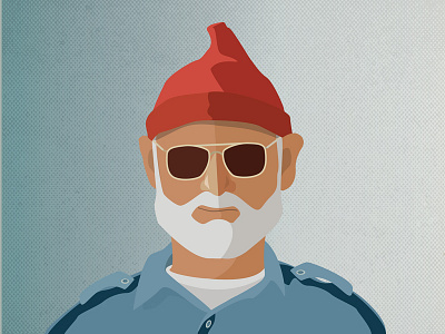 Steve Zizzou beanie beard bill bill murray face life aquatic movie sunglasses team zizzou