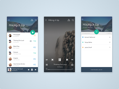 Debut Shot - Peek-a-boo UI album debut mobile music music player playlist ui ux