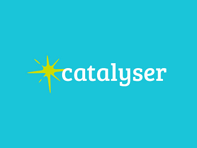 Catalyser logo bright design logo neon spark