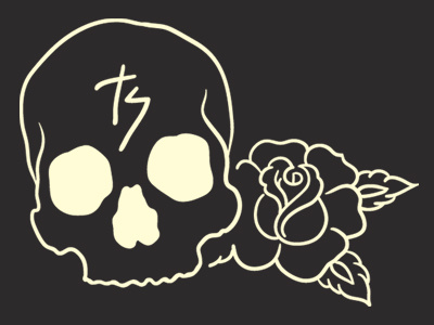 Skull & Rose Part II illustration rose skull tattoos traditional wacom
