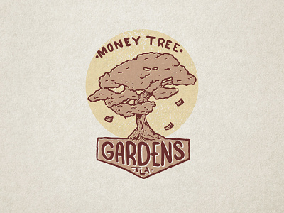 Money Tree Gardens illustration money tree gardens typography