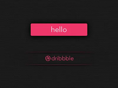 Hello dribbble - Button blur button debut dribbble hello pink