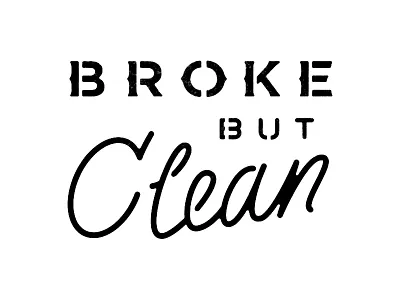 broke broke clean minimal monoline script script stencil type typography