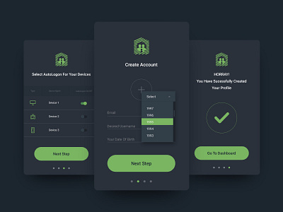 MIBS Register UI #2 app control family gui home mibs norway safe security ui ux website
