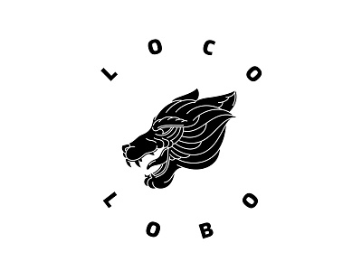 Loco Lobo design identity logo moto motorcycle wolf