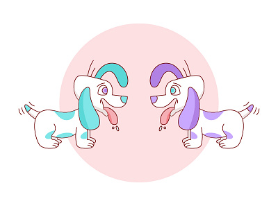 Puppy Love fun illustration love practice puppies vector
