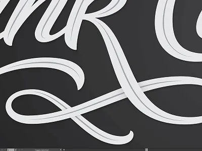 Poetic Lettering Work in Progress lettering monochrome swash