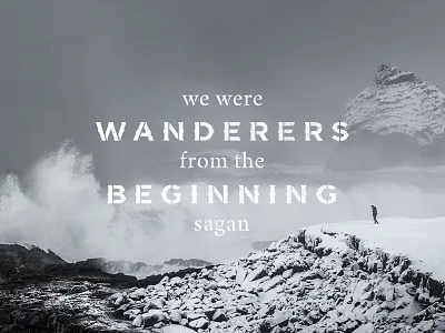 lovin' some stencil right now beginning quote sagan stencil type typography wanderers